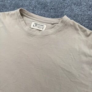 Free Planet T-Shirt Mens Large S/S‎ Crew Neck Cotton Relaxed Tan FT9KE87FLR2